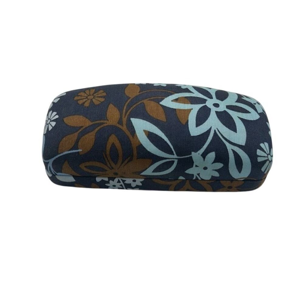 Vera Bradley Women's Floral Eyeglass Sunglass Case Floral Blue Brown OS - Picture 2 of 4